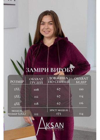 Жіночий спортивний костюм велюр демісезонний худі та штани джогери 23.1860 52( ) AKSAN (338182144)