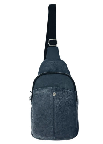 Стильная мужская сумка-слинг нагрудная из натуральной кожи на молнии, синий LQ 817550 (280931052)