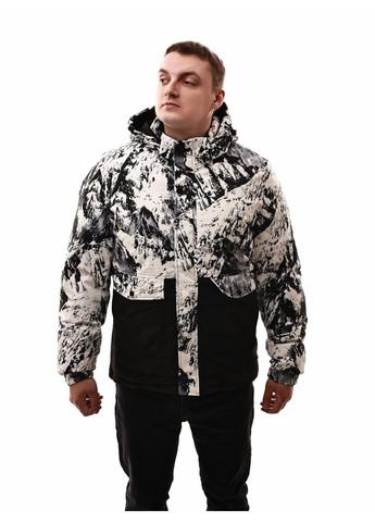 Чорно-біла куртка зимова чоловіча Fashion
