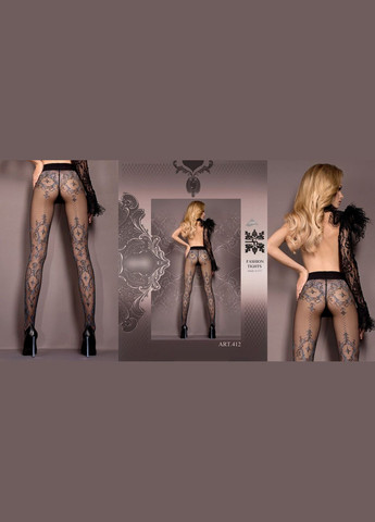 Колготки черные Hush Hush с орнаментом, Ballerina's Secret (334709821)