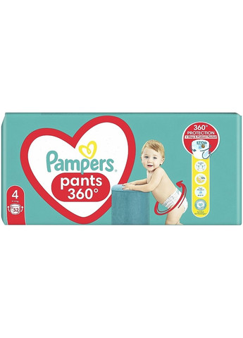 Подгузники-трусики, размер 4(Maxi) 9-15 кг, 52 шт. Pants Maxi 52шт (1070273-31158635) Pampers (365800162)