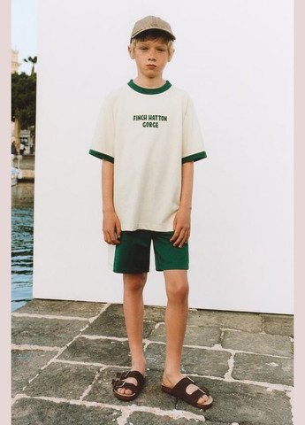 Детский комплект (футболка+шорты) для мальчика 3854/688 Зеленый Zara (345006624)