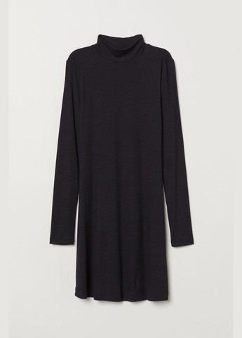 Чорна повсякденний в'язане плаття H&M однотонна