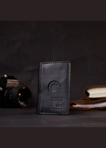 Картхолдер унісекс з тримачем для Apple AirTag з натуральної шкіри чорний (sku_11607) No Brand (330012870)