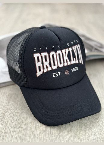 Кепка тракер с сеточкой Бруклин (Brooklyn) Черный с белым 56-61р (8099) No Brand (294205943)