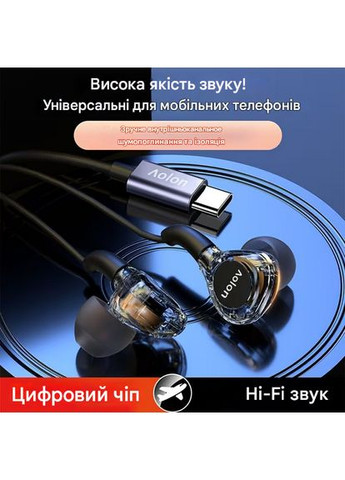 Дротова гарнітура для телефону навушники RM-670 type-c No Brand (370188820)