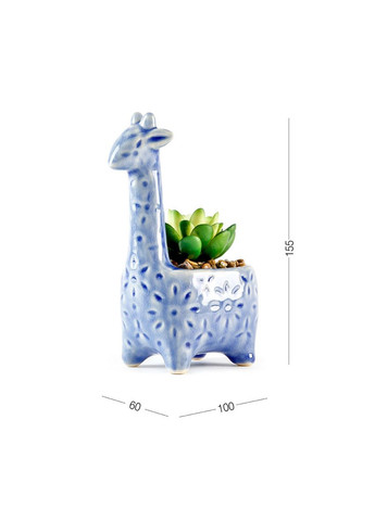 Искусственное растение в горшке MY HOME 15.5 см Зеленое/голубое (DHFLOWERS-20 GREEN/BLUE) MVM (301084631)