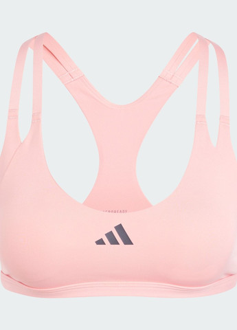 Розовый спортивный бра aeroimpact luxe training light-support adidas