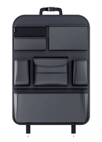 Органайзер накидка с карманами на спинку сиденья в салон машины автомобиля экокожа 65х45 см (477058-Prob) Черный Unbranded (294182739)