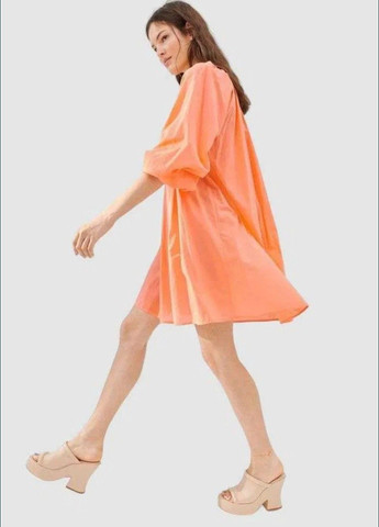 Помаранчева повсякденний жіноча сукня оверсайз вільного крою н&м (57441) xs оранжева H&M