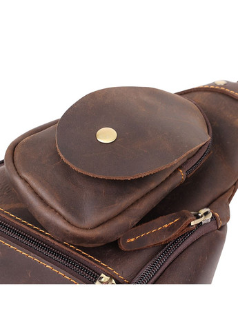 Вінтажна сумка слінг чоловіча шкіряна через плече коричнева розмір 26х44х8,5 см 20373 Vintage (362418172)