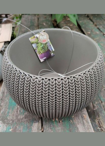 Підвісний горщик з кашпо для квітів 3,2 л. Cozies S з ланцюжком, коричневий Keter (329407697)