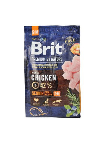 Сухий корм для собак (8595602526390) Brit Premium Dog Senior S+M 3 кг (370020858)