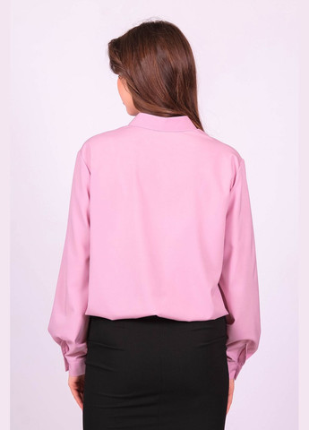 Розовая демисезонная блузка женская 057 однотонный софт розовая Актуаль