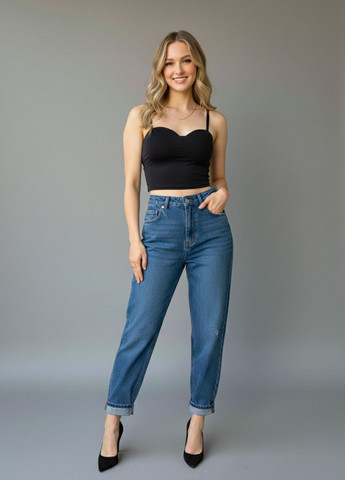 Топ майка женский Ice Silk на бретельках c уплотненными чашечками No Brand (369559508)