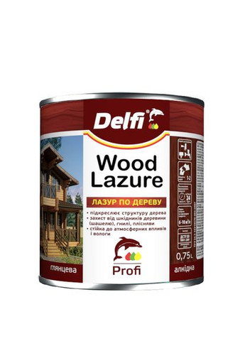 Лазур для дерева калужниця ТМ" " 0.75л Delfi (370607597)