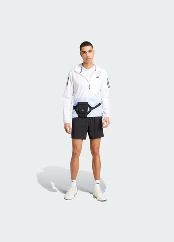 Біла демісезонна куртка own the run colorblock adidas