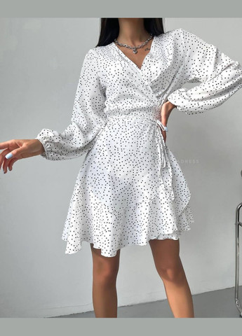 Білий кежуал сукня N.Family в горошок