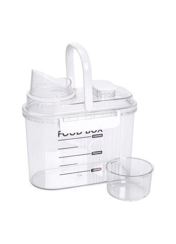 Контейнер для зберігання сипучих продуктів 2л прозорий з дозатором та мірною шкалою для круп та борошна ProDobro (364192440)