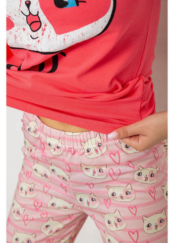 Рожева всесезон піжама жіноча з принтом, колір рожевий, 243r15733 Polkan