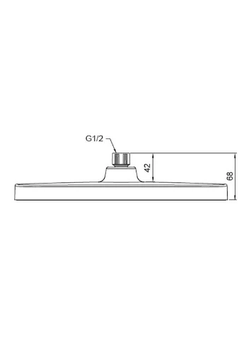 Потолочный душевой лейка KP-0402-01-OH 310x200мм KR4984 KOER (400909211)
