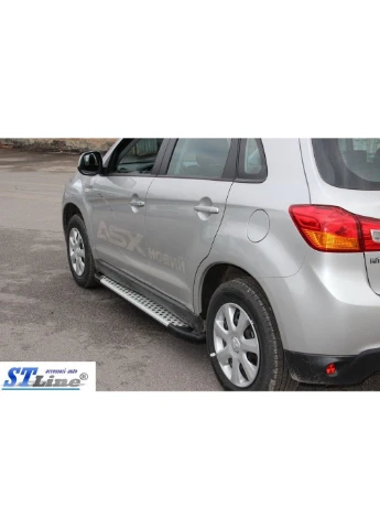 Бокові пороги X5-тип (2 шт., алюм.) для Citroen C-4 Aircross 2012-2017 рр Erkul (391763731)