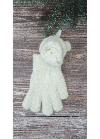 Одинарные варежки тедди для девочек 6-10 лет No Brand (356672202)