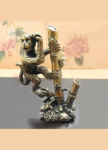 Винтажная зодиакальная фигурка в форме животного Обезьянка на бамбуке No Brand (292260696)