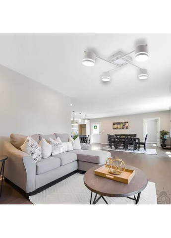 Люстра GELA 4R 600x600x120 мм Белая на 4 лампы GX53 ESLLSE (365650716)