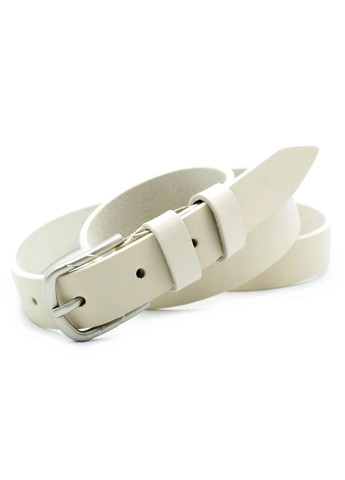 Жіночий шкіряний ремінь 2,3 х 100-120 см Молочний Weatro (340275253)
