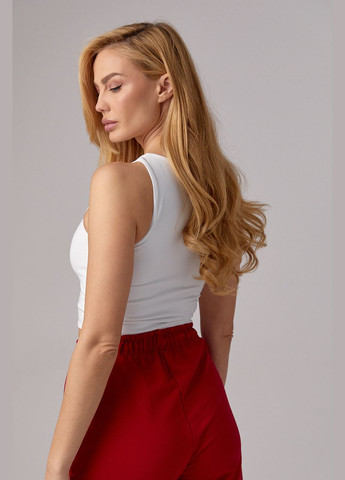 Базовый кроп-топ с эластичной ткани Liton (296908951)