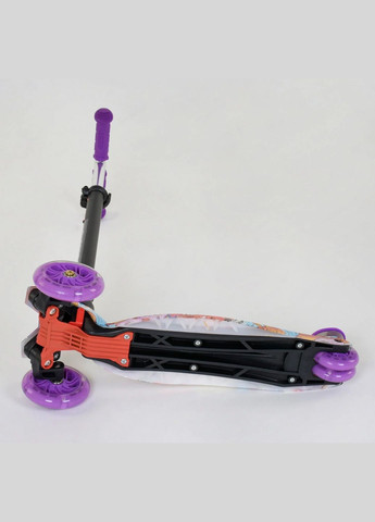 Детский самокат A 24664. Пластмассовый, 4 PU колеса с подсветкой. Фиолетовый Best Scooter (290983350)