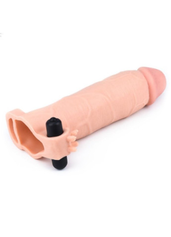 Телесная насадка на пенис из киберкожи с вибрацией + 7.6 см "Add 3" Lovetoy (302087314)