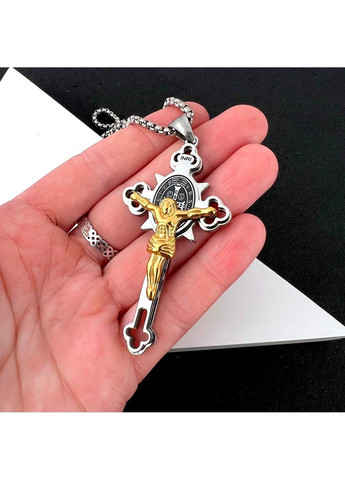 Крестик с распятием из нержавеющей медицинской стали PSC-098 No Brand (351503763)