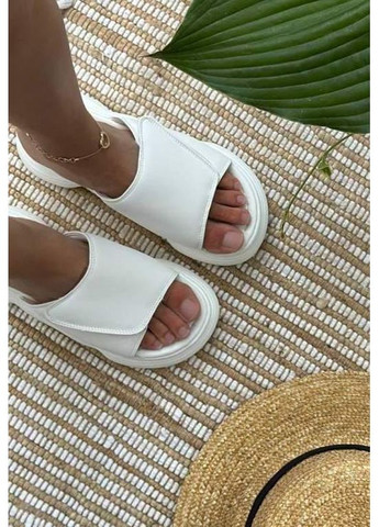 Шльопанці жіночі літні білі на липучках No Brand Шльопанці літні жіночі (360897802)