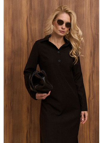 Черное платье поло 3077 Triko Bakh