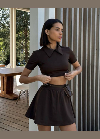 Женский темный-мокко костюм No Brand (342098198)