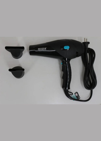 Професійний фен із регуляцією температури та швидкості для сушіння та укладання волосся 6000 вт MS-3100 Чорний + 2 Насадки Mozer (306716713)