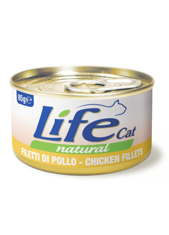 Консерва Chicken Fillets для кошек от 6 месяцев, с куриным филе, 85 г LifeCat (266274727)