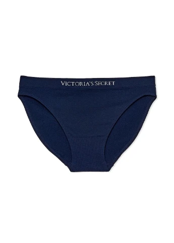 Трусики-бикини женские с микрофибры Seamless Bikini Panty синие XL, Трусики-бикини Victoria's Secret (316519335)