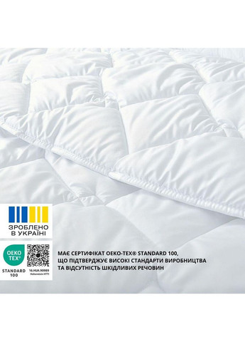 Ковдра зимова полуторна 140х210 см гіпоалергенна біла тепла для готелів та дому IDEIA (342128295)