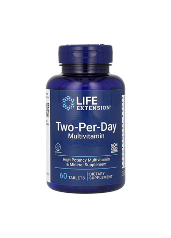 Мультивітаміни для приймання двічі на день Two-Per-Day Multivitamin - 120 таб Life Extension (285790099)