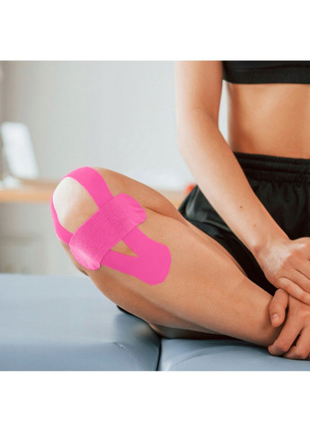 Кинезио тейп, kinesiology tape, эластичный пластырь для тела, спины и шеи в рулоне, (фуксия), 5см × 5м FITCRUSH (342059969)