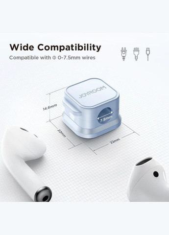 Магнітний органайзер фіксатор кабелю тримач для дроту затискач стяжка самоклеючий 6 шт Чорний Lencent (340276255)