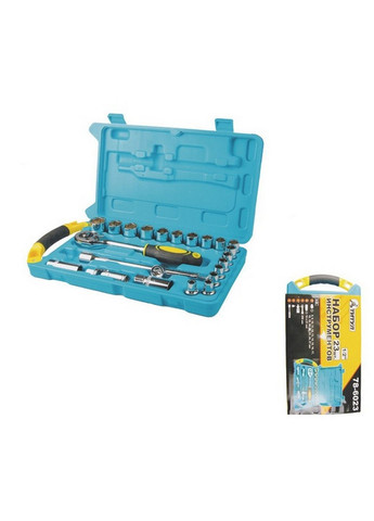 Набір насадок торцевих CRV 1/2", 23 шт. Титул (288184778)