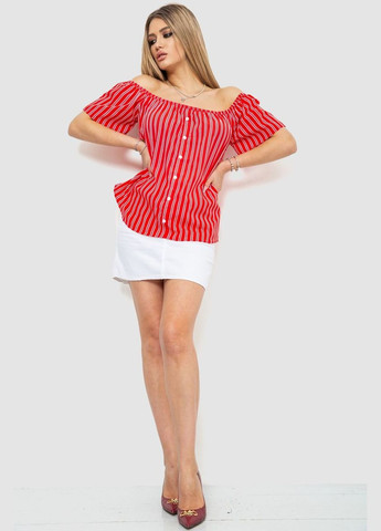 Червона блуза в смужку, колір бордовий, Ager