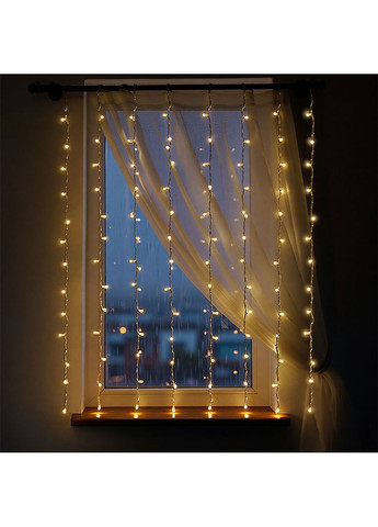Новогодняя гирлянда штора 2х2 м 80 LED комнатная белый провод Жёлтый ZWM2280LEDY Garlando (370801315)