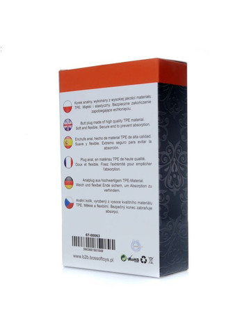 Чорний анальний плаг "T-Plug Wave" Boss Series (307073294)