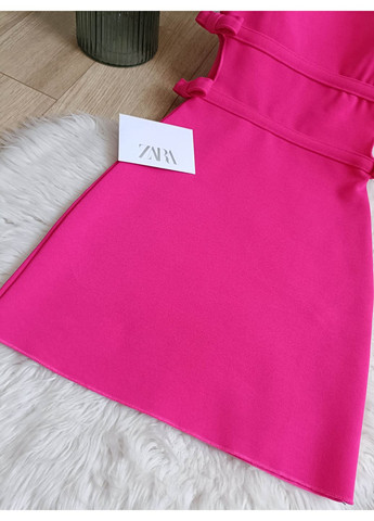 Рожева еластична сукня з бантами Zara