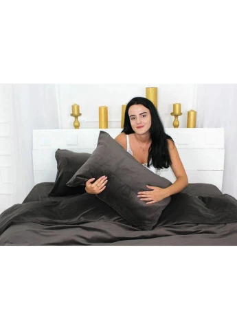 Постільна білизна Велюр Winter Frost 28-0003 Brown Velvet Напівторний (2200003993585) Mirson (313651907)